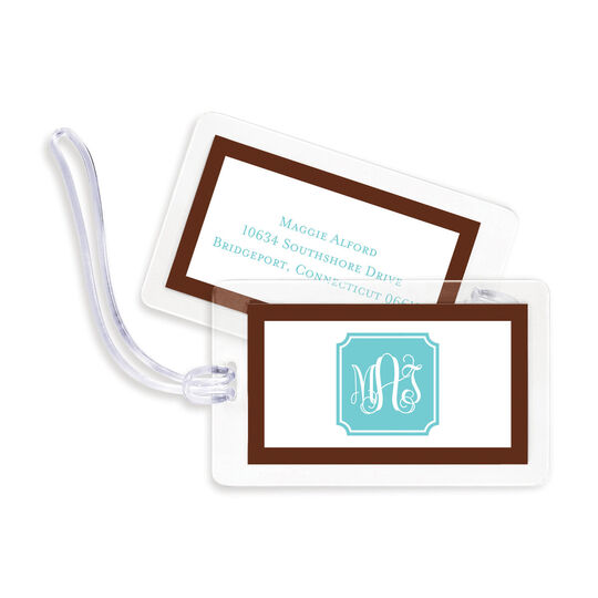 Chocolate Border Luggage Tags